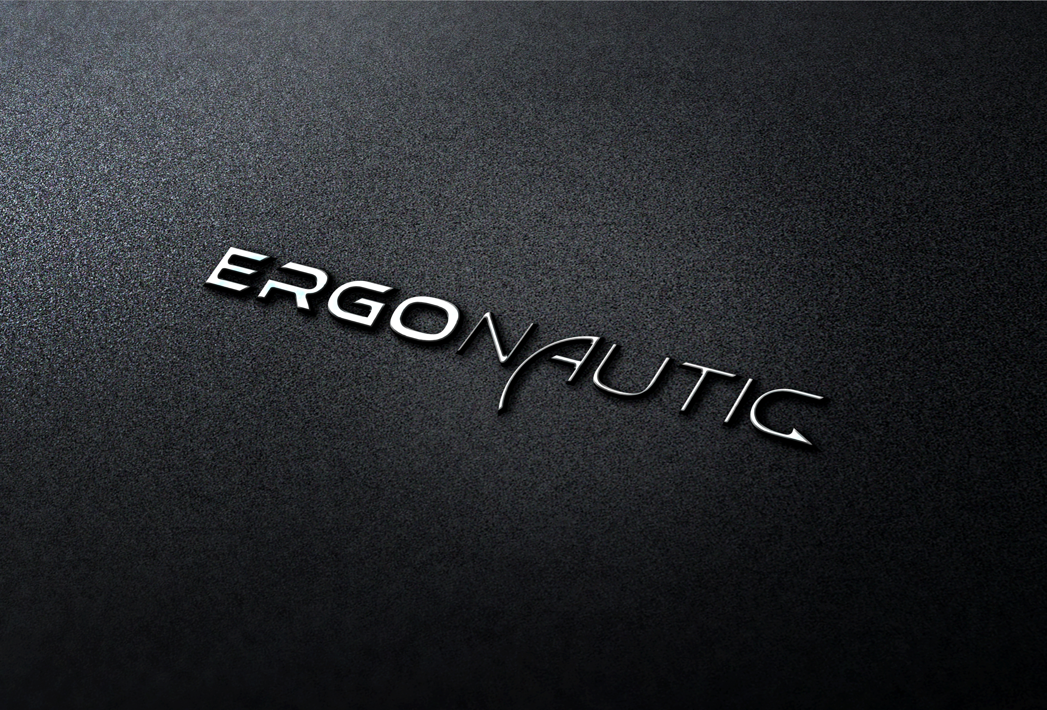 Ergonautic logo in chrome